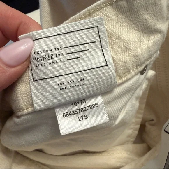 AYR • The Secret sauce high rise straight leg jeans ecru cream - 27 short - Picture 7 of 7